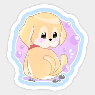 Cute Retriever Dog Sticker